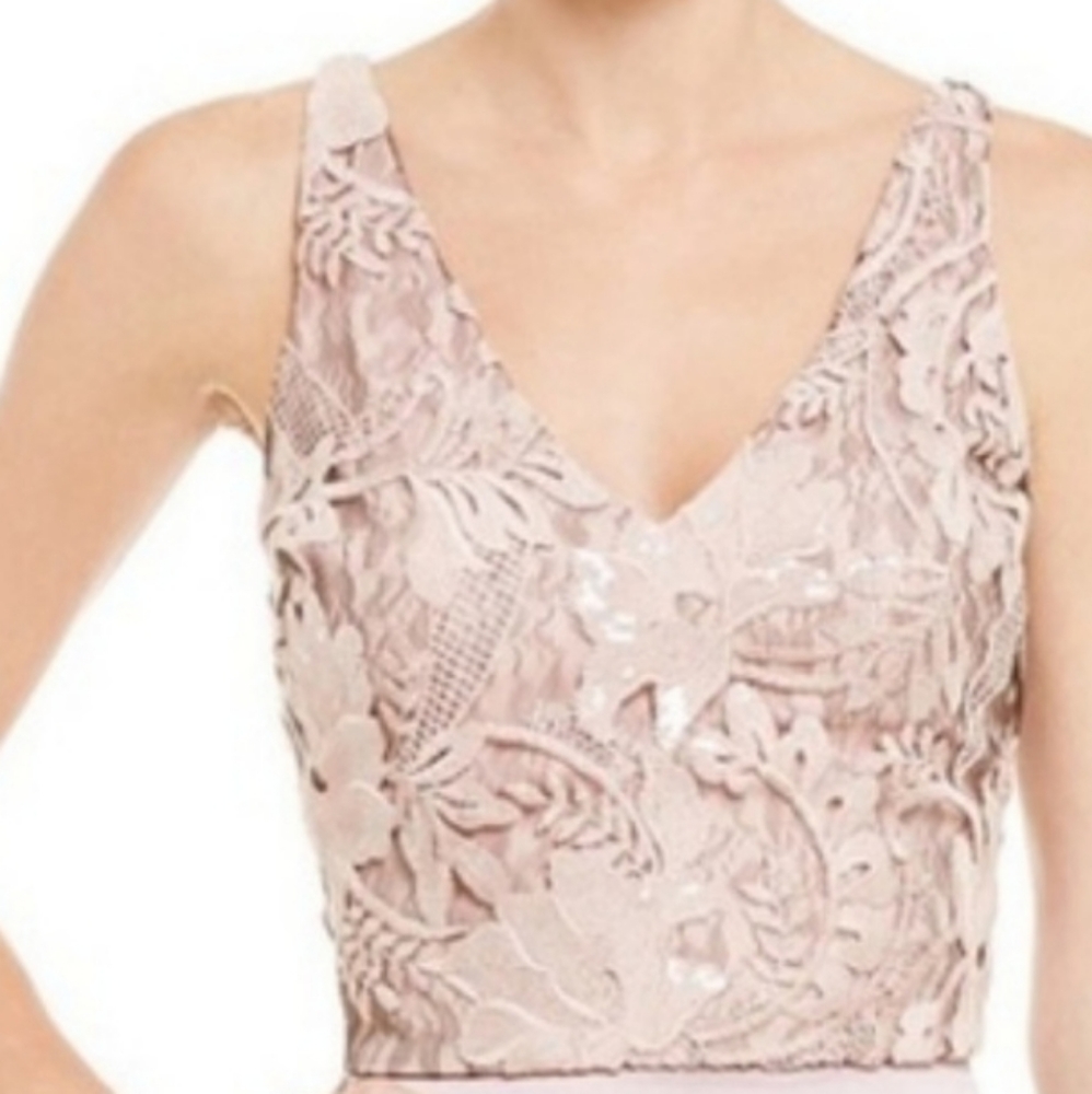 NWT Sz 10 Belle Badgley Mischka Lace Crop Top